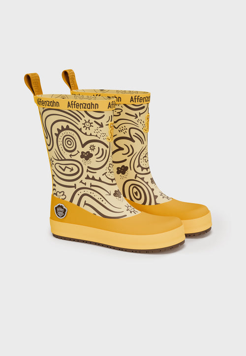 Affenzahn gummistøvle - Plashy Tiger - Gul