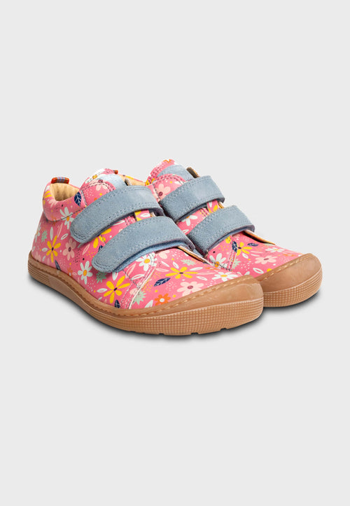 Koel Shoes mid-cut sneaker Danny - Læder - Pink blomster