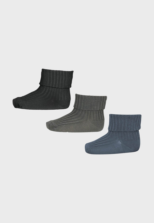 MP Denmark 3-pak - Blå, grå, mørkegrå no. 27 - Uldstrømper