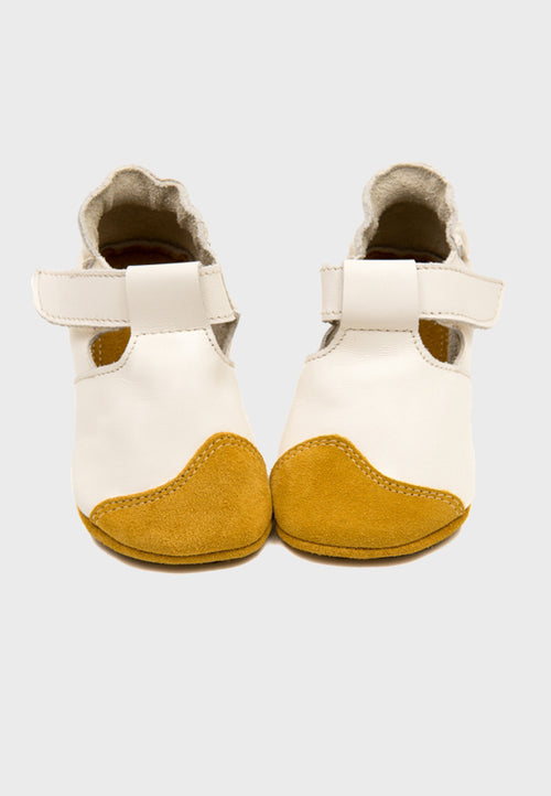 Zeazoo hjemmesko - Colibri - Lys beige og Karrygul