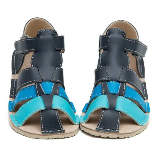 Zeazoo Marlin Navy Colorful - Læder - Mørkeblå og blå