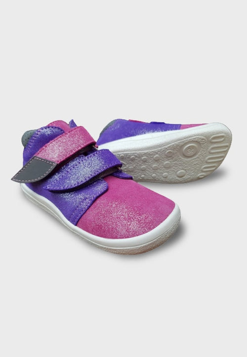 Beda TEX Vivien - Smal hæl - Pink/lilla glimmer high top sneaker