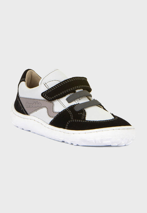 Froddo læder sneaker - Low-cut barfodssko - Sort & hvid