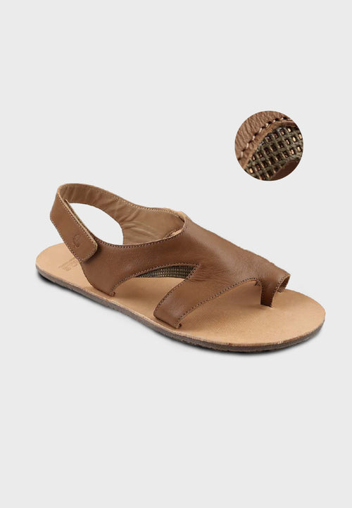 Lang.S/Tikki Gaia Camel sandal - Brun