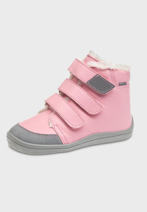 Beda Vinterstøvler TEX Nicole - Læder & uld - Lyserød/grå