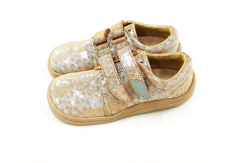 Beda low-cut sneaker Bella - Læder - Guld med sølvglimmer