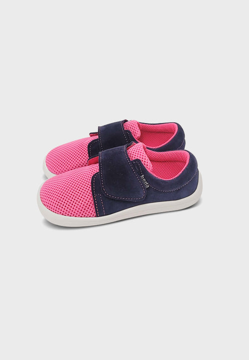 Beda low-cut sneaker Elisha - Læder/mesh - Navy og pink