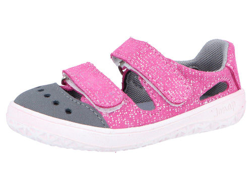 Jonap sandal FELA Bare - Læder - Pink glitter