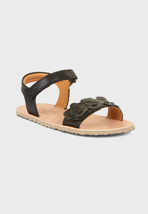 Froddo Flexi Flowers - Læder - Sort - Sandal