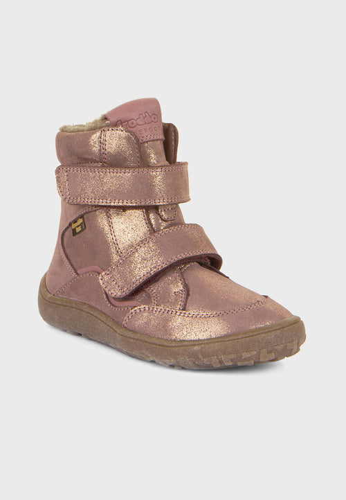 Froddo Vinterstøvle TEX - Læder & Uld - Lyserød/guld glimmer