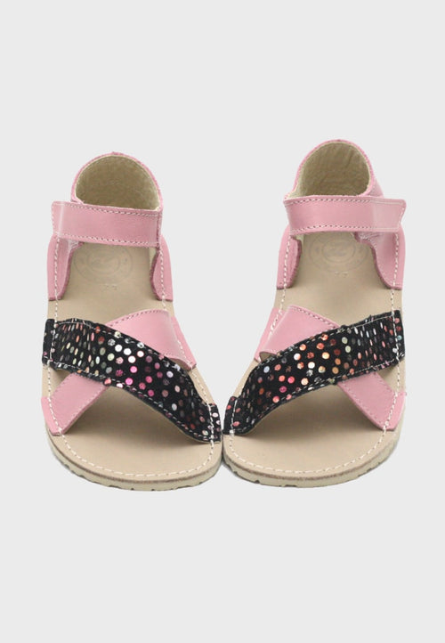 Zeazoo Symphony Pink & Dots - Læder - Lyserød & sort shine