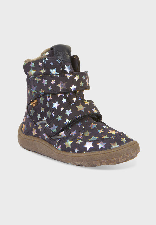 Froddo Vinterstøvle TEX - Læder & Uld - Unisex - Blå/sølvblå stjerner