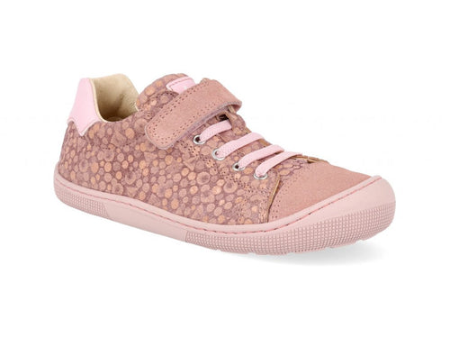 Koel Shoes low-cut sneaker Domy - Læder - Støvet lyserød med print