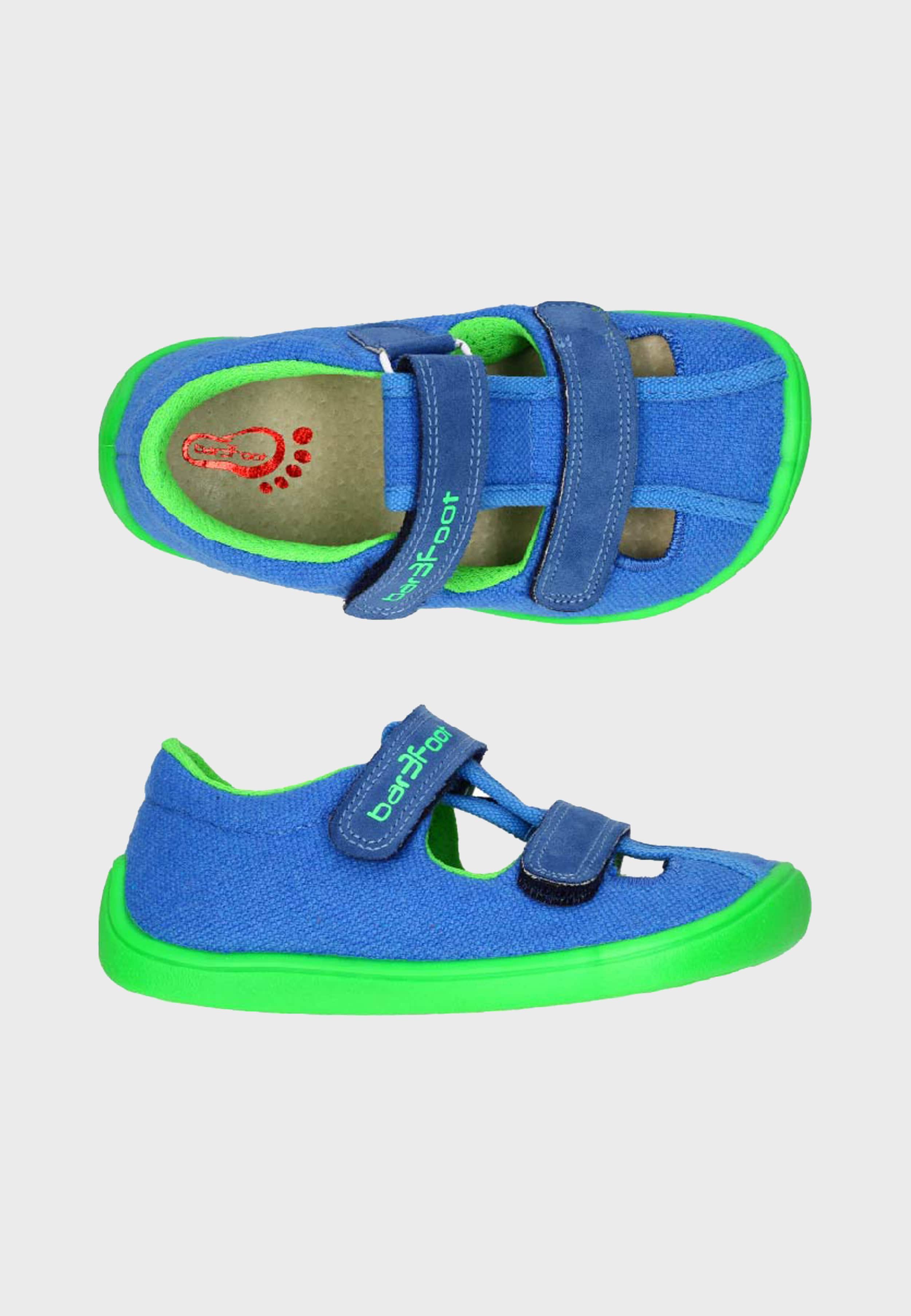BAR3FOOT sandal - Velcro - Blå & – Freelmo