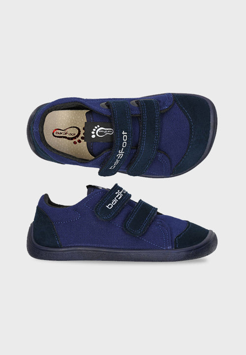 3F BAR3FOOT Sneakers - Velcro - Navy - Vegansk - Barfodssko