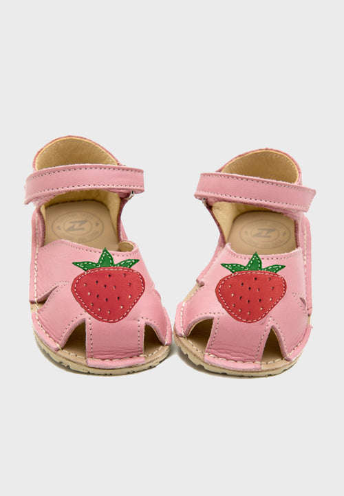 Zeazoo Nemo Sandal - Læder - Lyserød med Jordbær