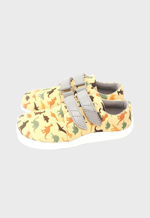 Beda low-cut Sneaker - Dinosaurs - Tekstil - Barfodssko