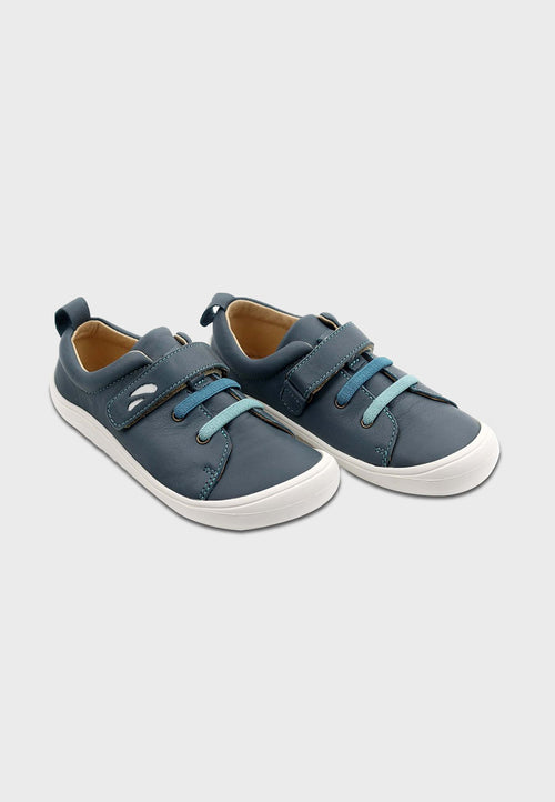 Tikki Kids - Harlequin læder - Aegean - Barfodssko