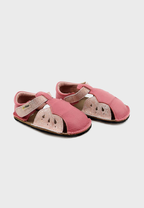 Tikki Kids Mariposa Lollipop - Læder sandal - Lyserød med glimmer