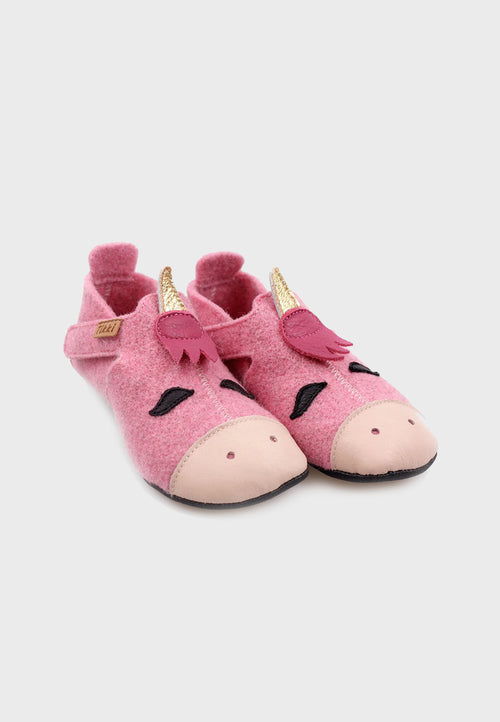 Tikki Kids - Ziggy Unicorn - Uld - Barfodshjemmesko