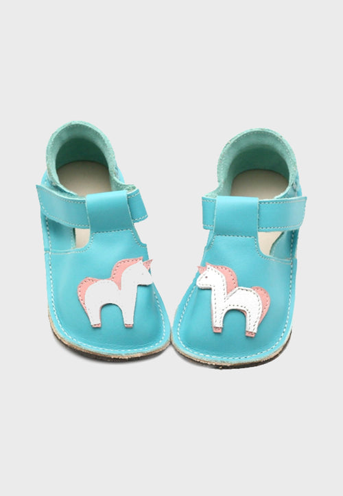 Zeazoo Corela - Sea Blue med Enhjørning - Barfodshjemmesko